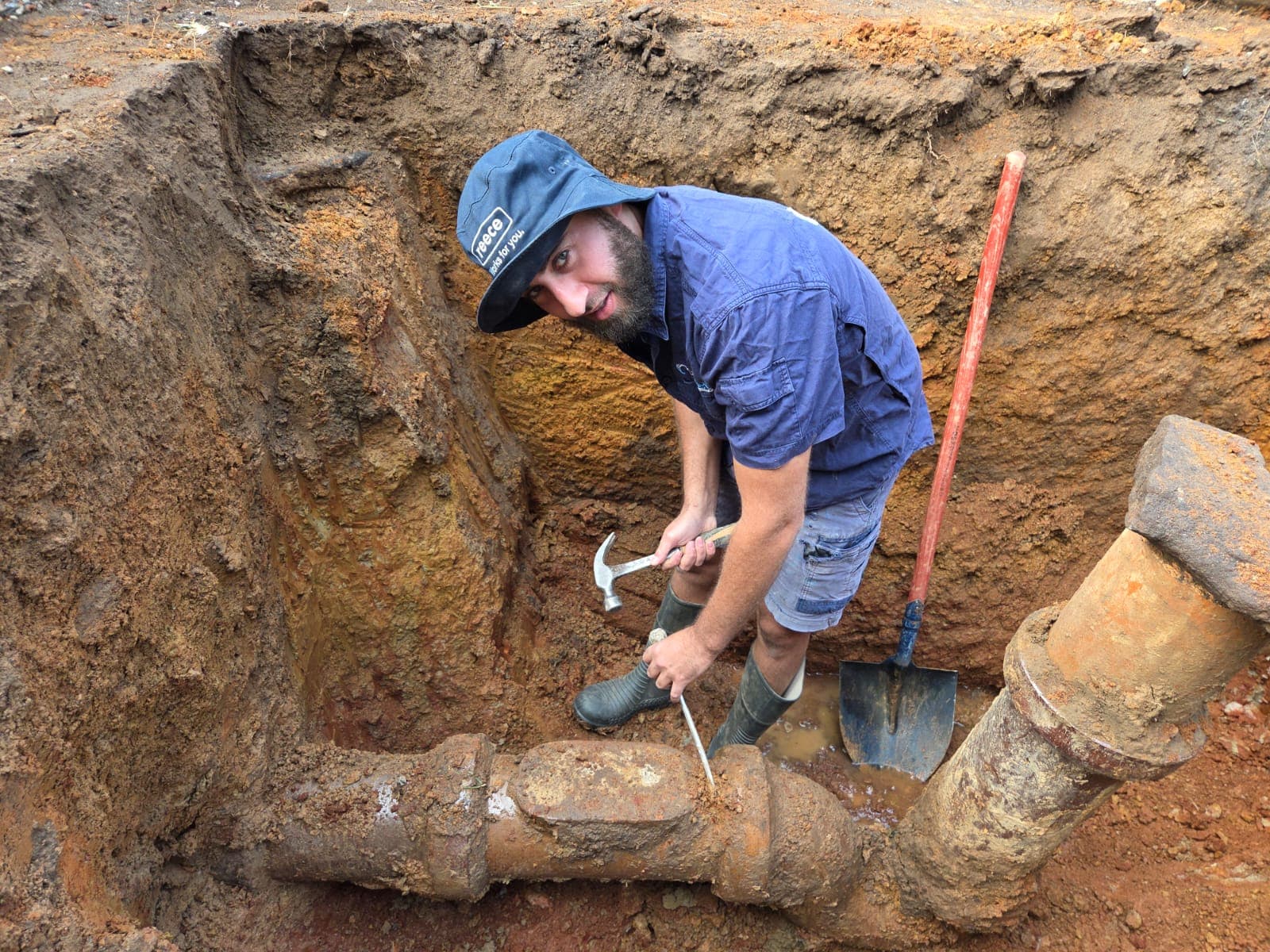 Underground excavation and drainage installation in the Hills District by Aqua First Plumbing