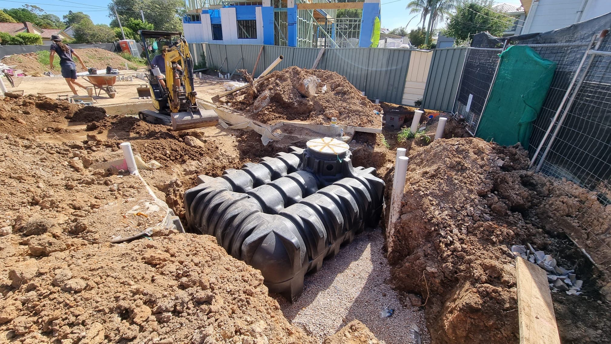 Plumbing maintenance work in progress