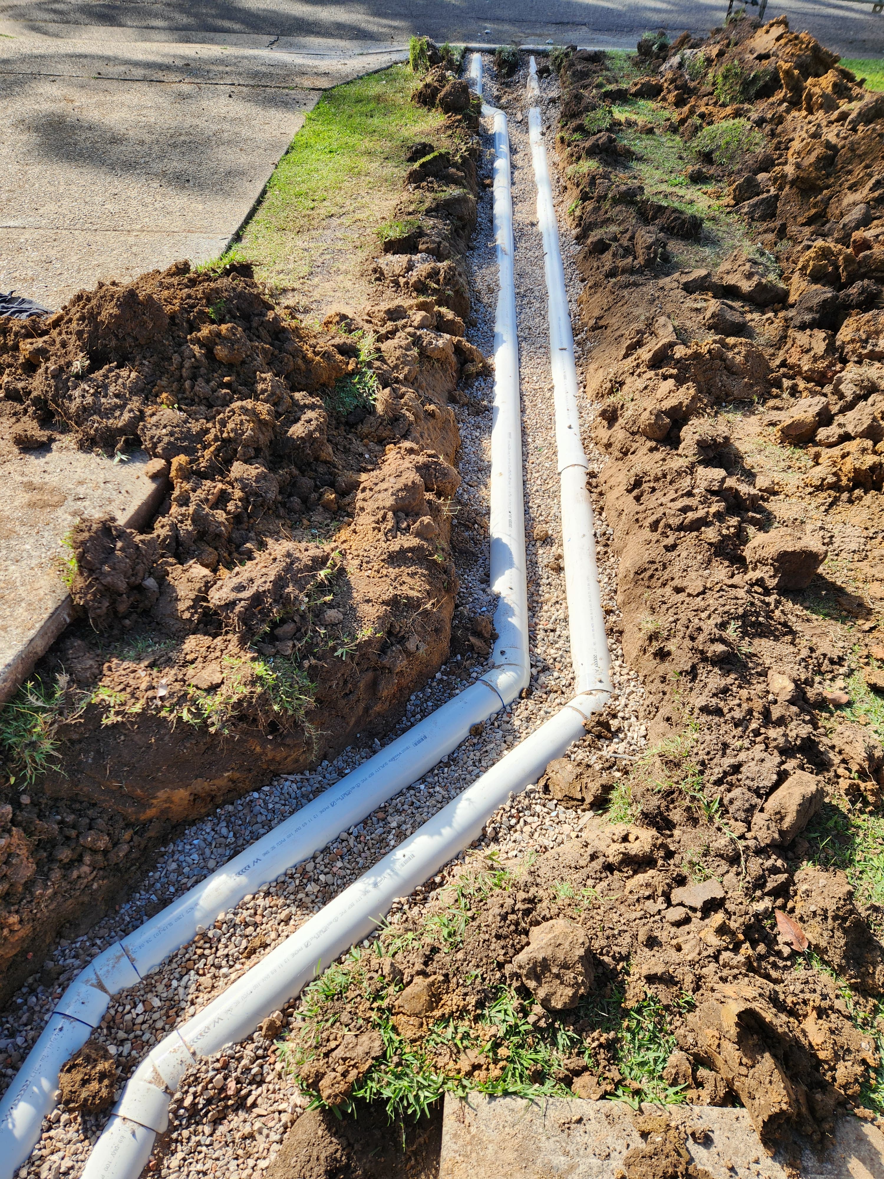 New pipe laying and underground plumbing work in the Hills District by Aqua First Plumbing